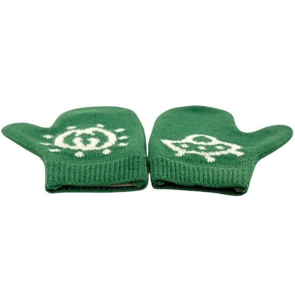 Gucci Children's Gloves Green Interlocking 788514… - image 4